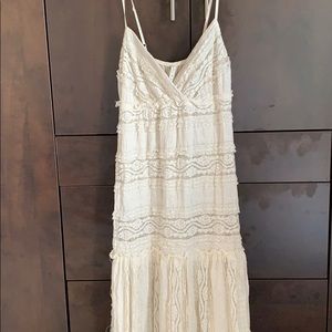 Will & Clay Lace Wedding Boho Cream Maxi Dress S